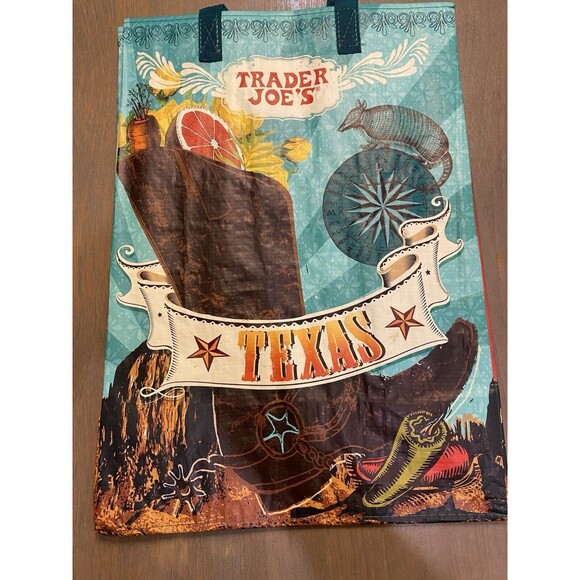 Trader Joe’s Bag Texas NEW Reusable Grocery Shopping Bag Ships Quick - Picture 2 of 7